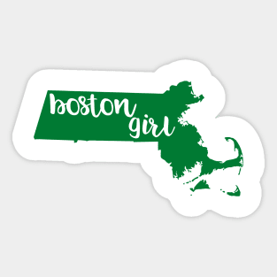 Boston Girl Massachusetts Home State Sticker